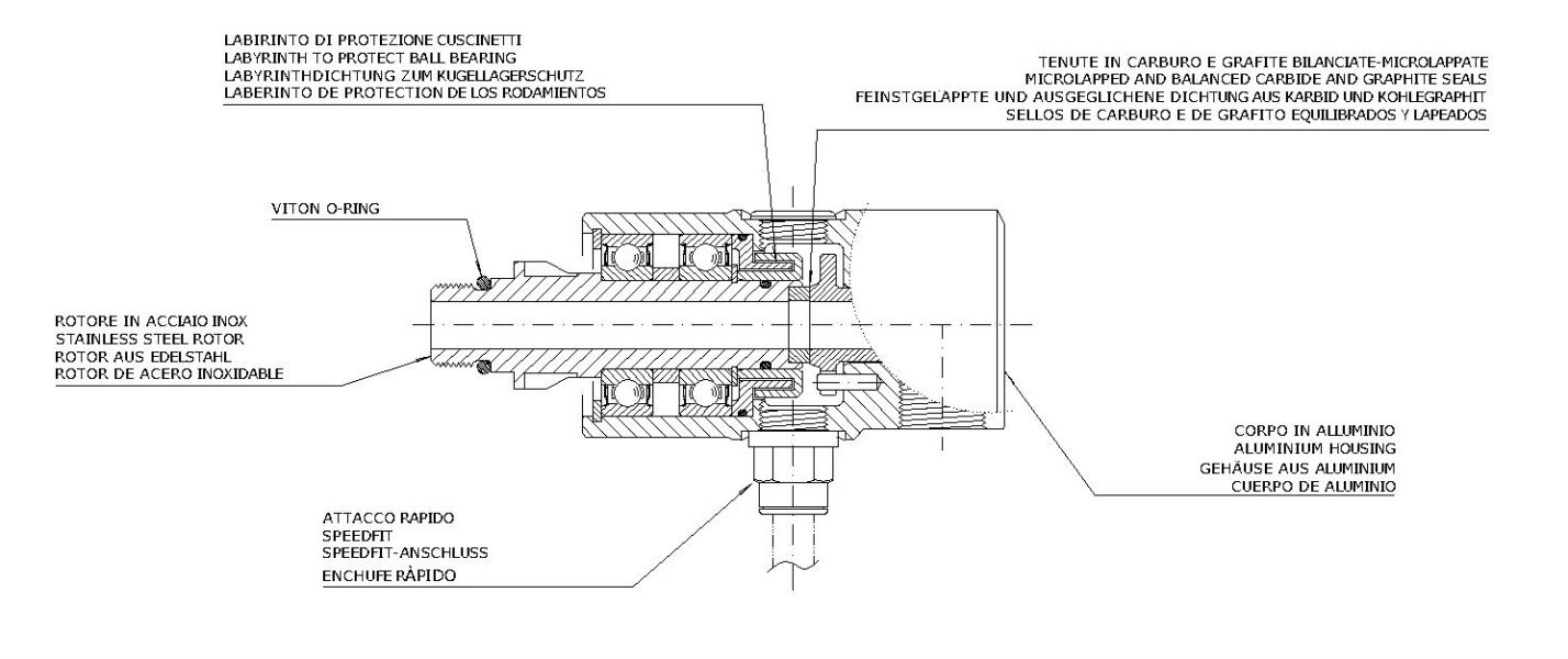 Rotary Unions for Coolant | High Speed | A Series